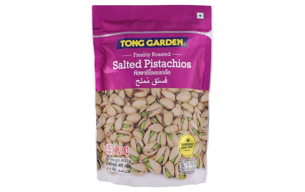 Tong Garden Freshly Roasted, Salted Pistachios   Pack  400 grams